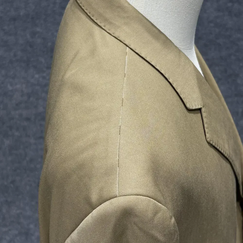 Sean John Blazer Mens 46R Tan Wool 3 Button Notch Lapel Double Vent Sport Coat